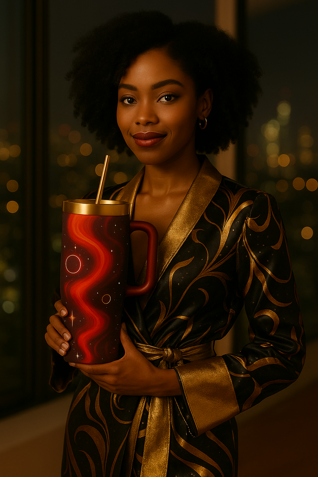 Crimson Orbit – The Night Glow Tumbler