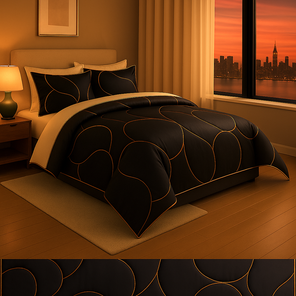 Midnight Ember II – Luxe 3-Piece Comforter Set