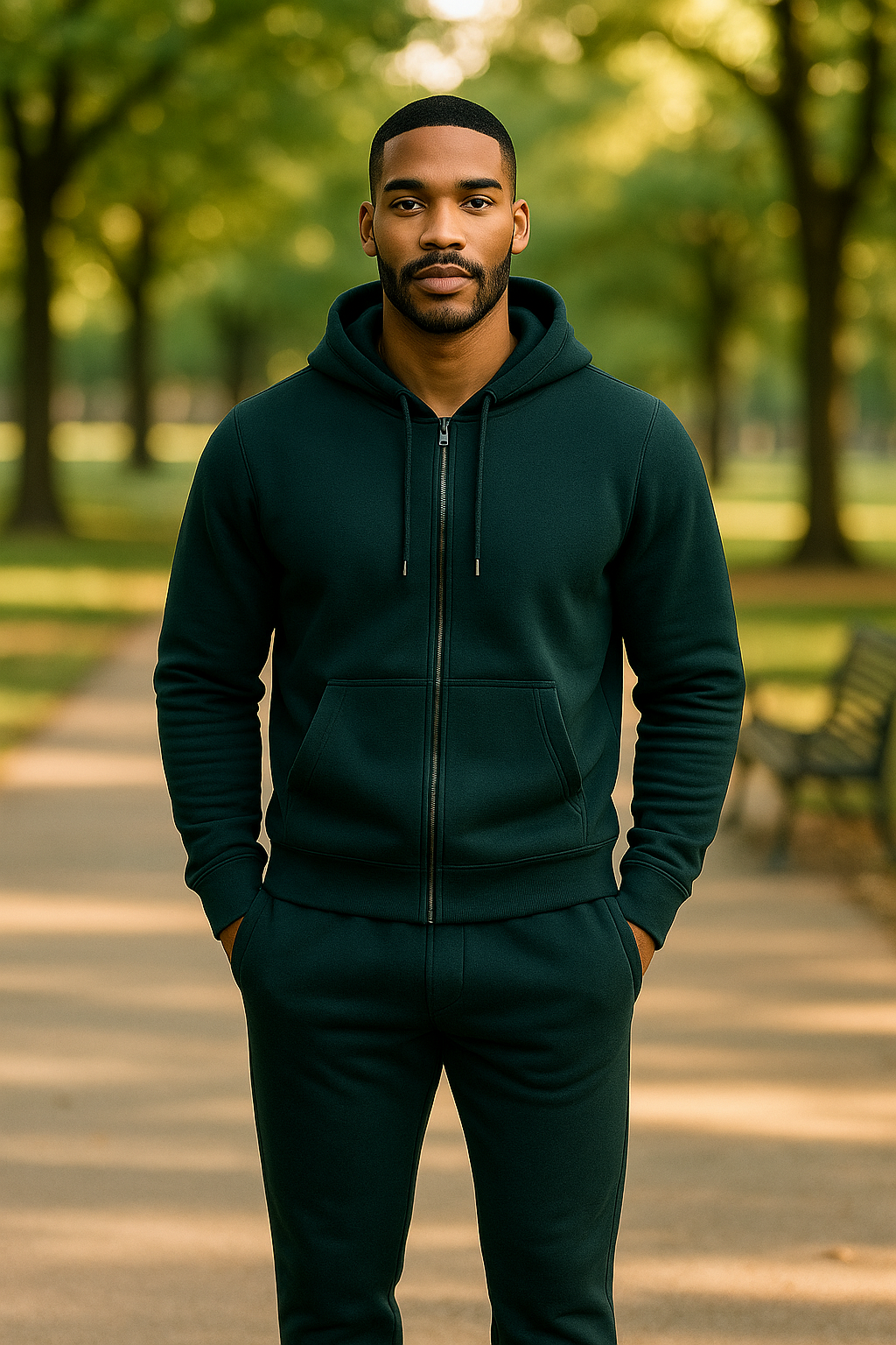 BKM Luxe Jogger Set – Academia Noir (Closed Leg)