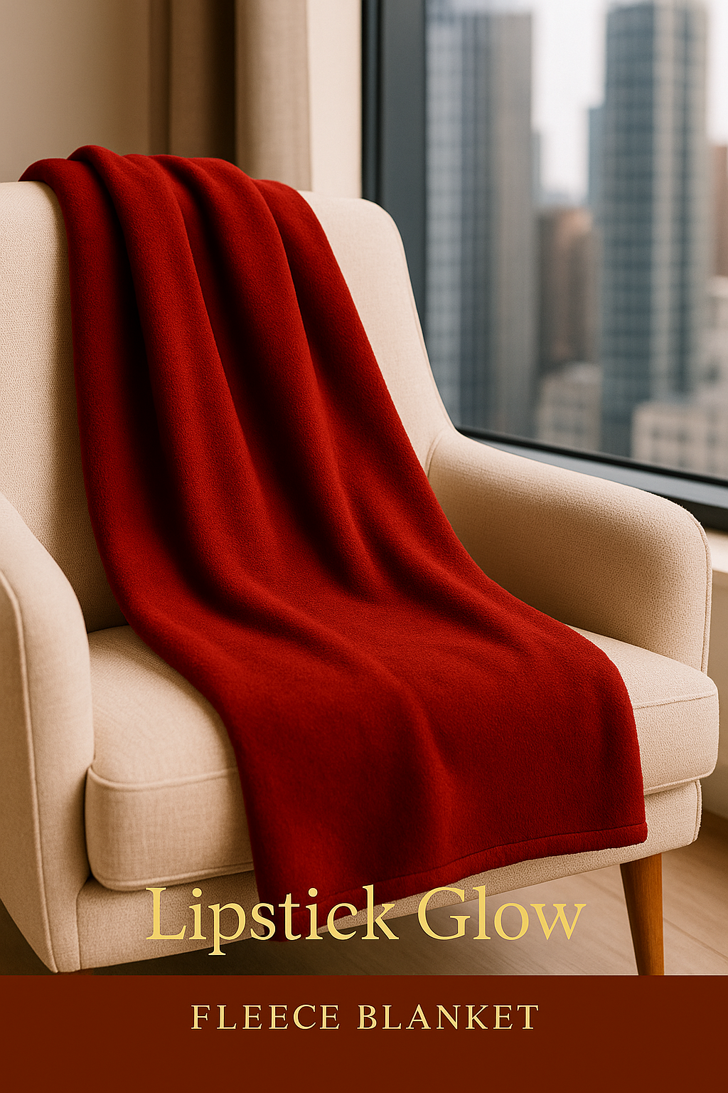 Lipstick Glow Fleece Blanket