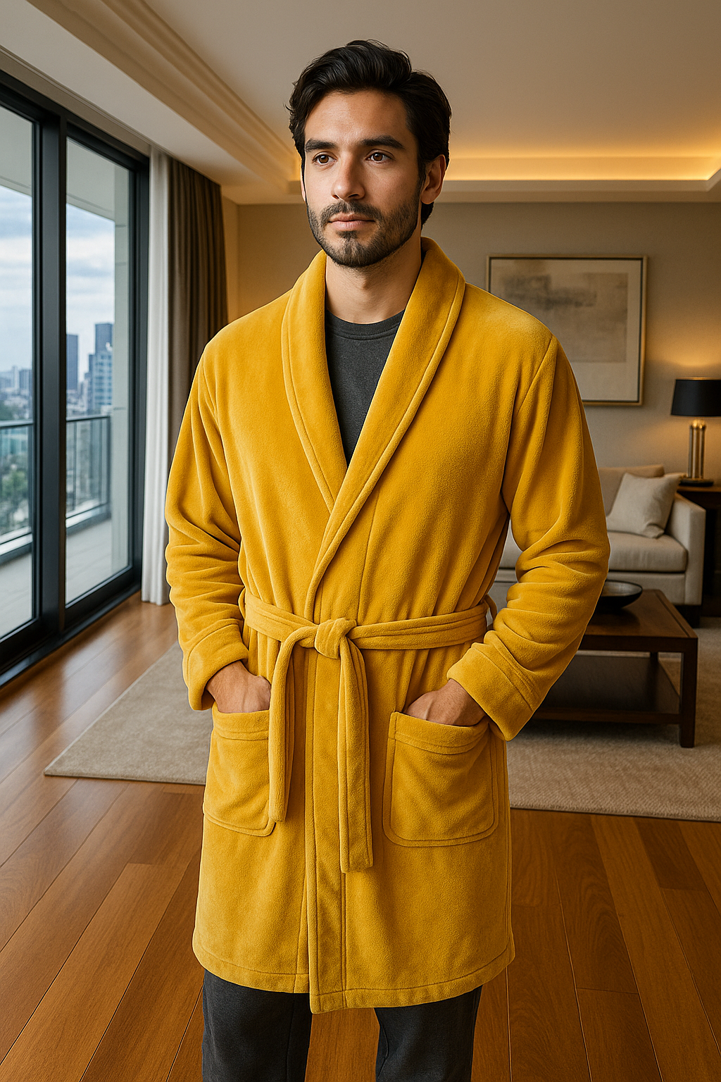 Golden Academia Men’s Luxe Plush Robe | Winter Luxury Loungewear | The ...