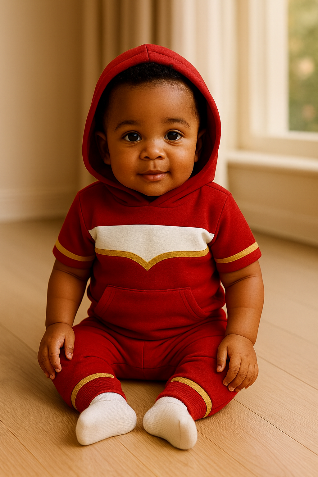 Little Kings Infant Jogger Set — Royal Crimson