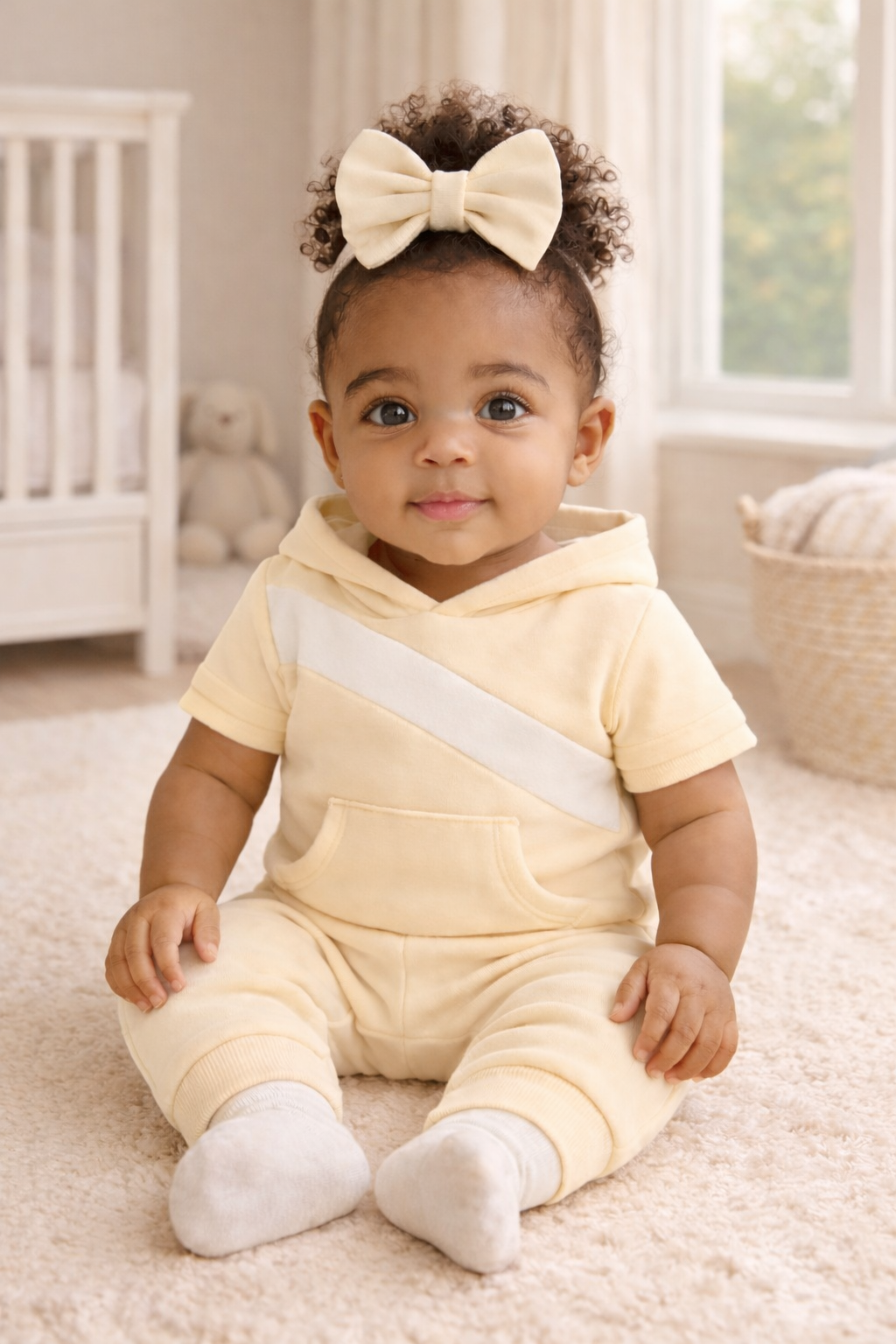 Buttercream Baby Girl 2-Piece Lounge Hoodie Set