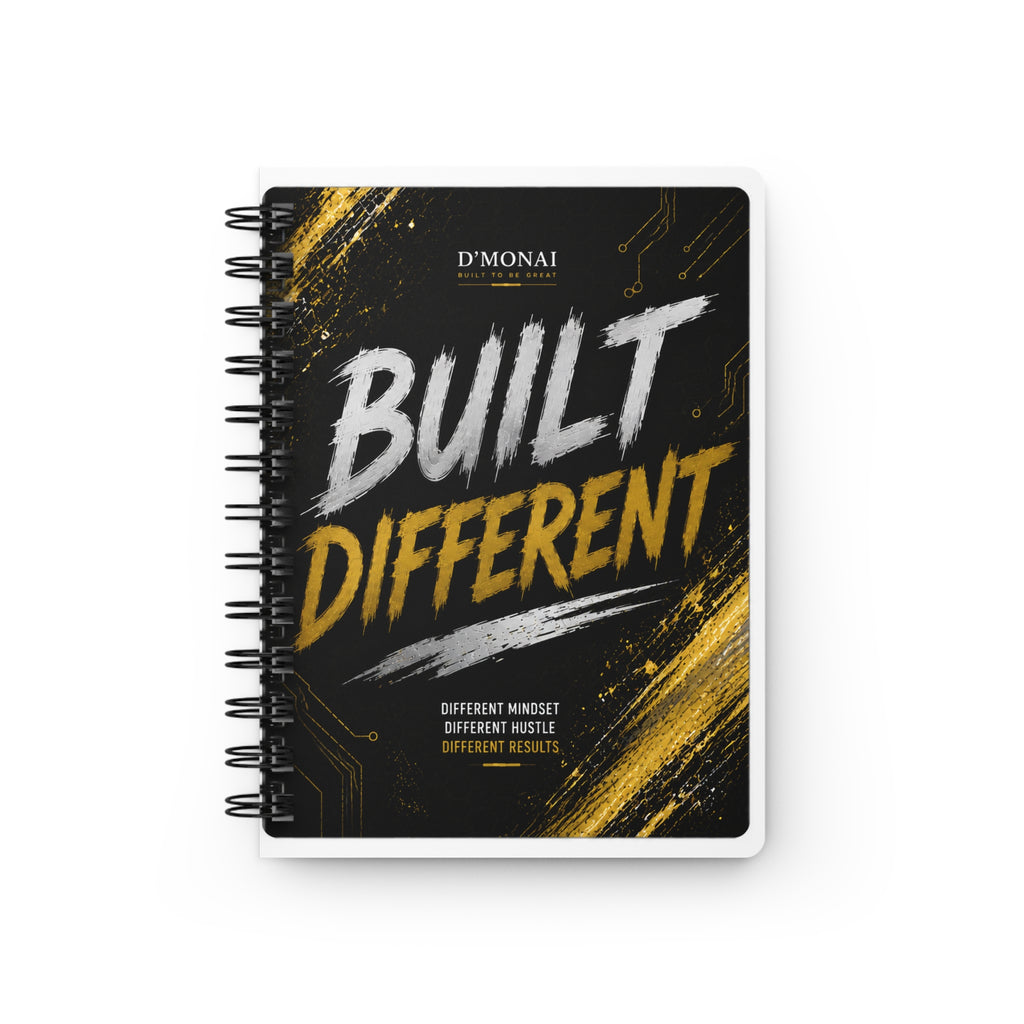 Spiral Journal — "Built Different" Motivational Notebook for Hustle & Mindset