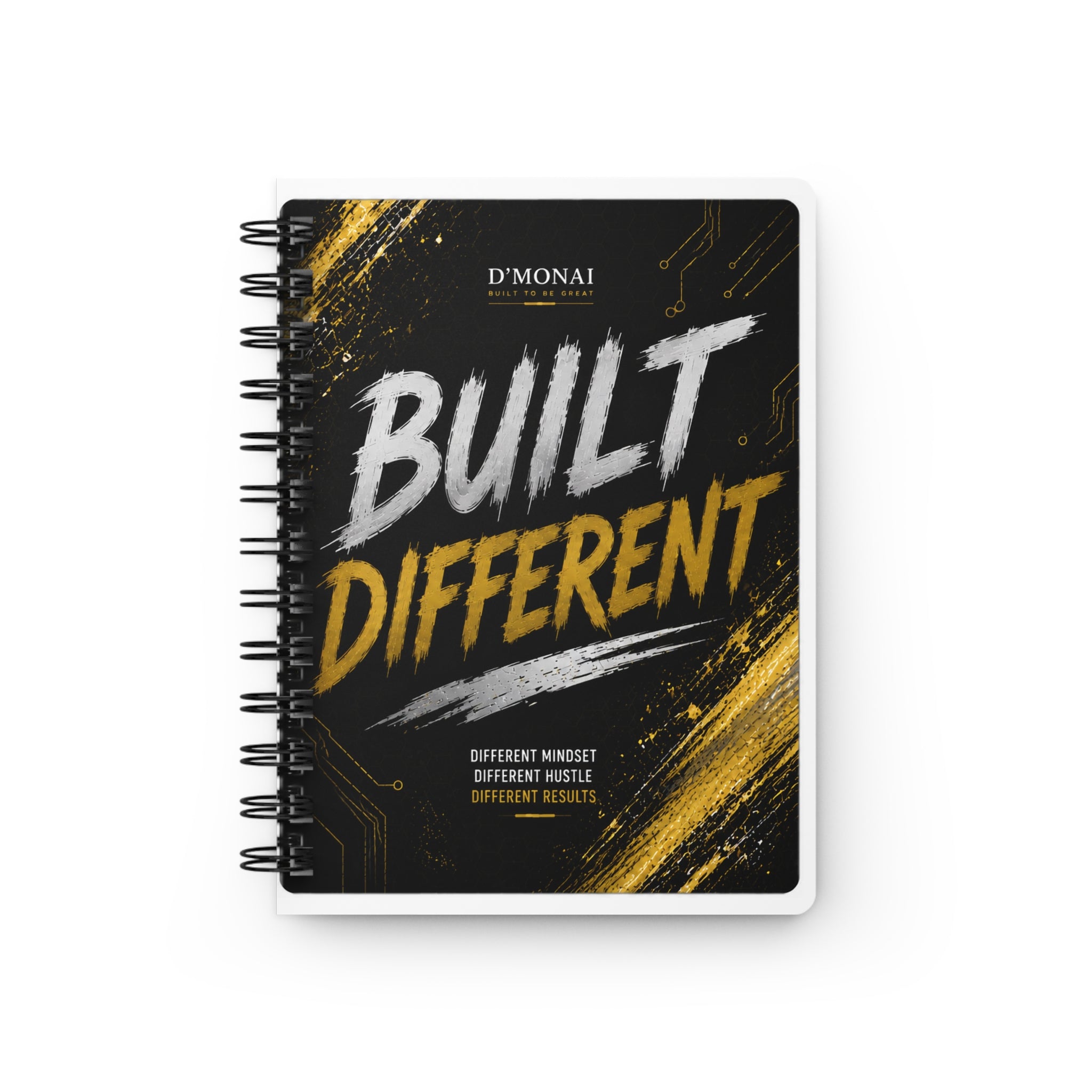 Spiral Journal — "Built Different" Motivational Notebook for Hustle & Mindset