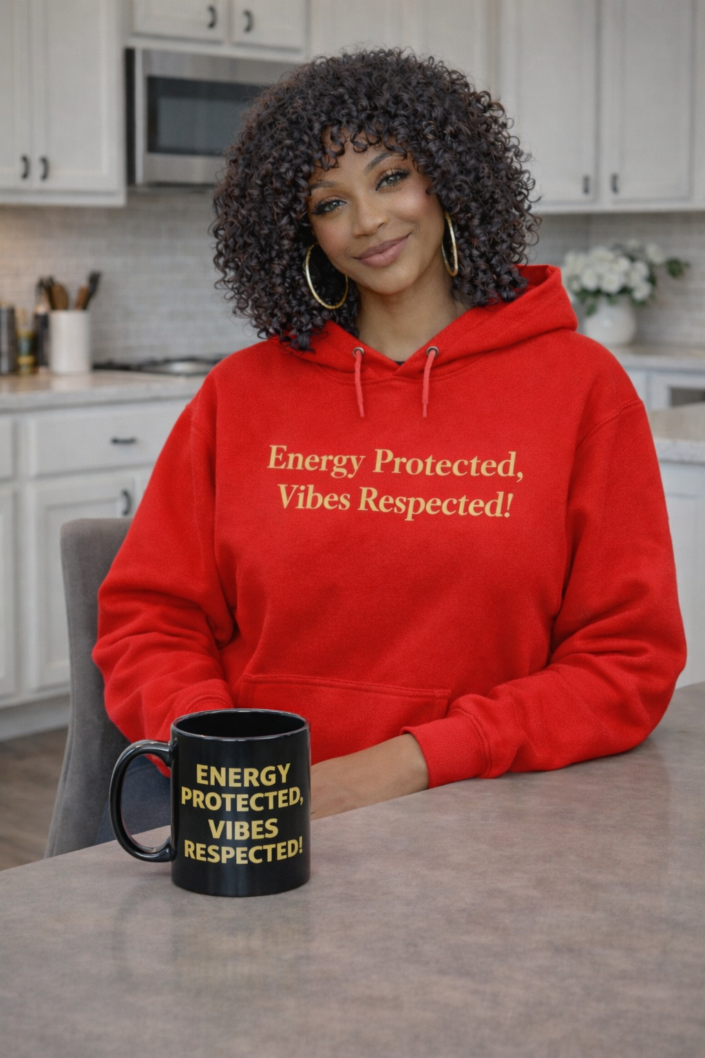 Black Mug — "Energy Protected, Vibes Respected"