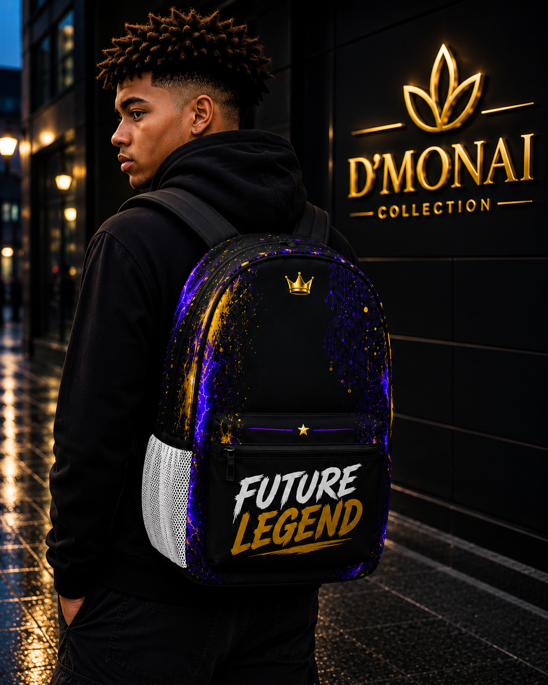 Future Legend Backpack — Kids' Cosmic Gaming School Bag