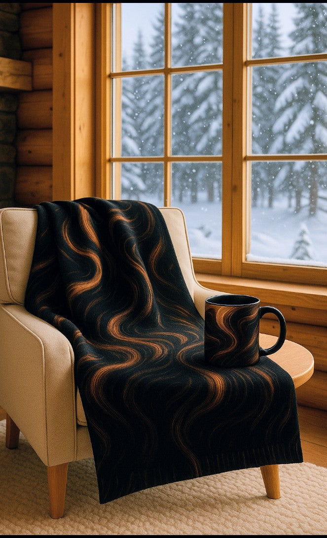 Obsidian Gold Blanket & Mug Set