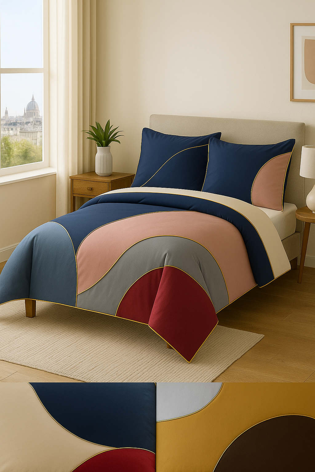 Deep Modern Muse – Luxe 3-Piece Comforter Set