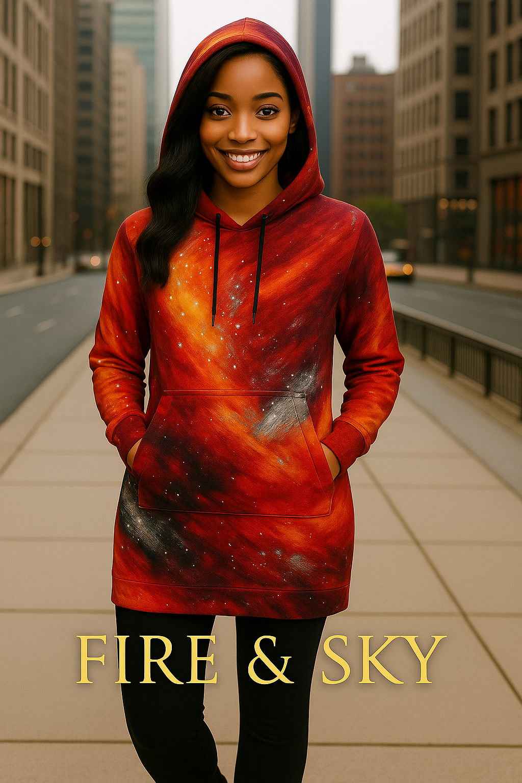 Fire & Sky Hoodie Dress