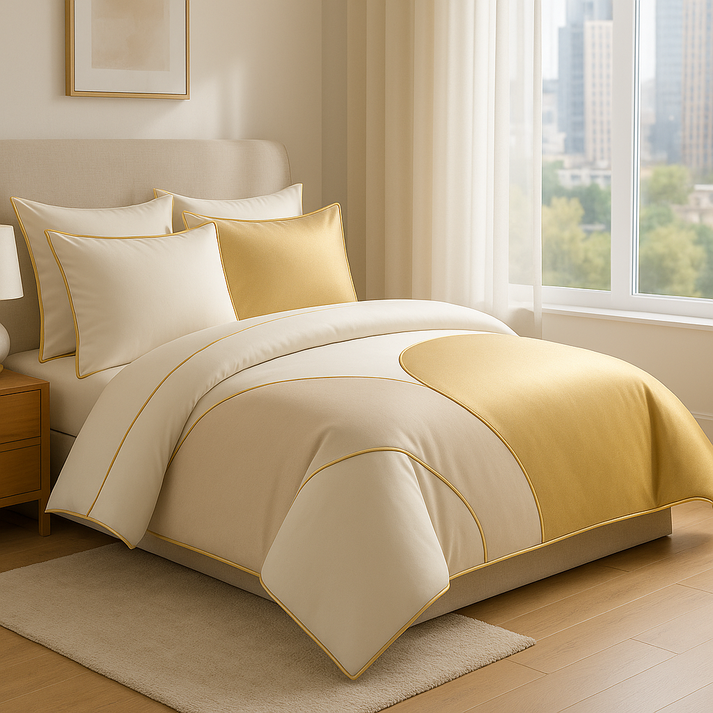 Golden Veil – Luxe 3-Piece Comforter Set