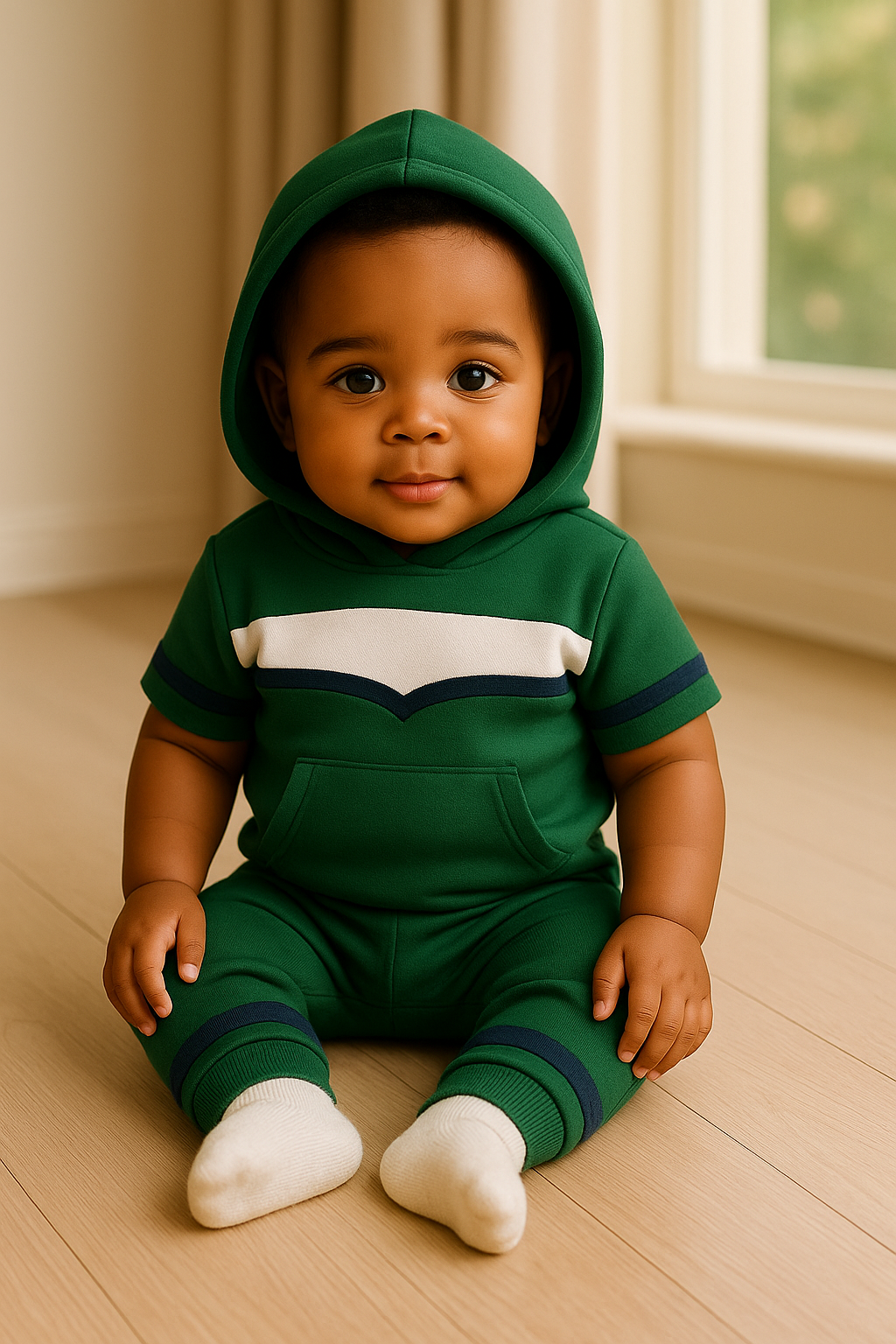 Little Kings Infant Jogger Set — Forest Runner Green