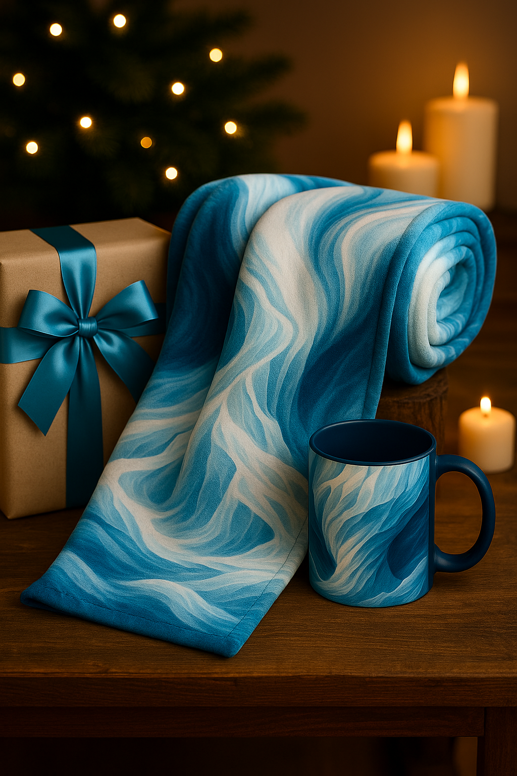 Wintery Serenity Blanket & Mug Set