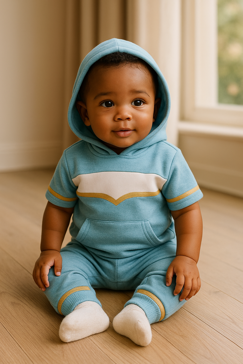 Little Kings Infant Jogger Set — Sky Breeze Blue