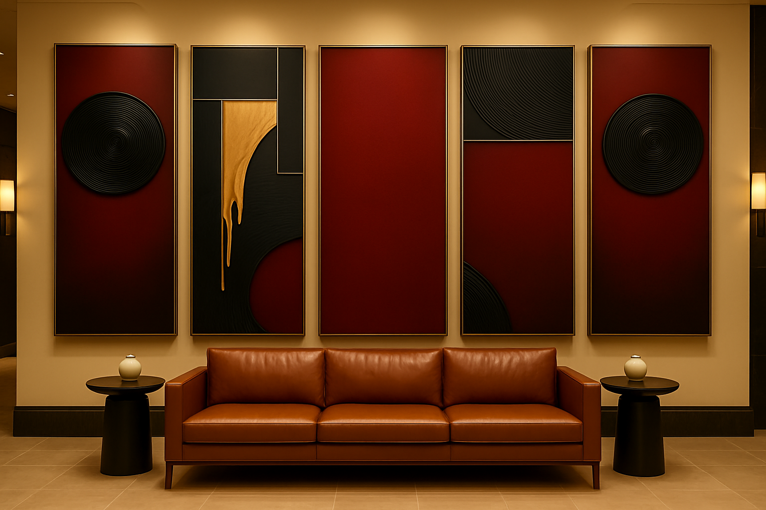 Captivating Redfall – Luxury Abstract Wall Panel (12×60)