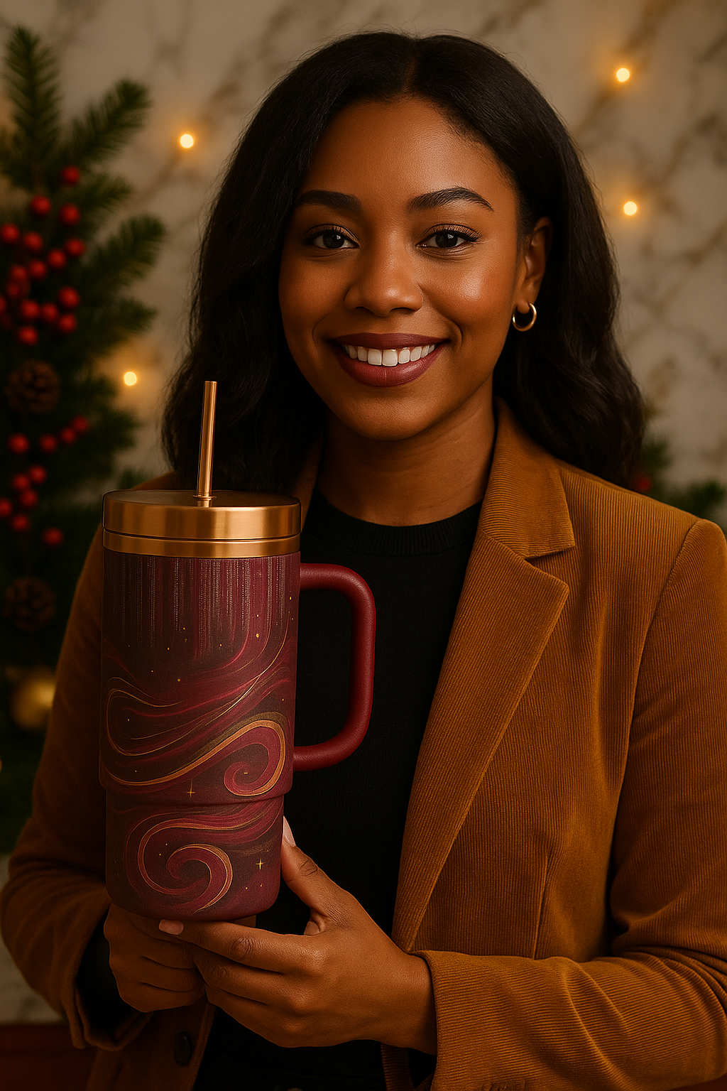 Celestial Veil – The Midnight Glow Tumbler