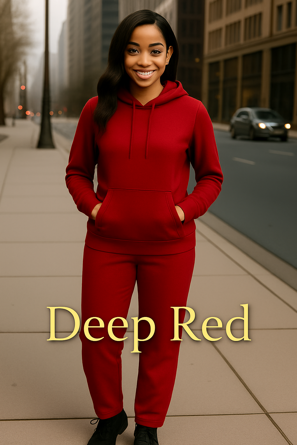 Deep Red Luxe Jogger Set